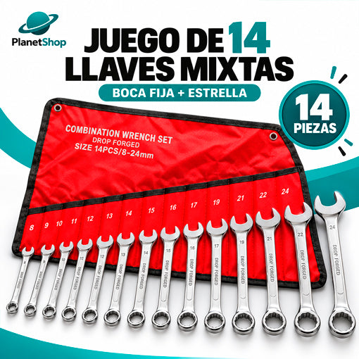 JUEGO DE 14 LLAVES MIXTAS