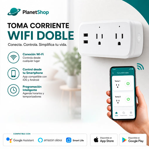 TOMA CORRIENTE WIFI DOBLE