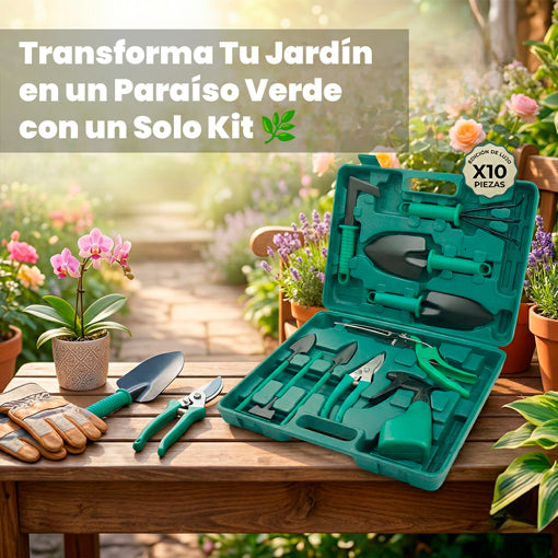 Kit Herramientas De Jardinería X10 Piezas