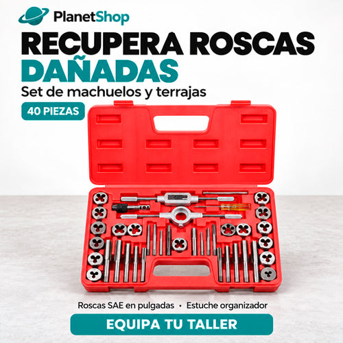 SET MACHUELAS Y TARRAJAS X40 PCS