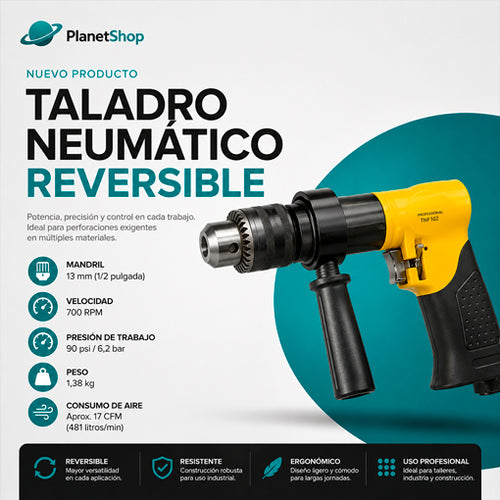 TALADRO NEUMATICO REVERSIBLE