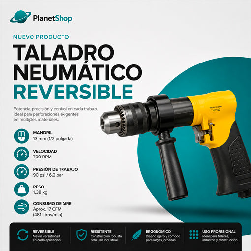 TALADRO NEUMATICO REVERSIBLE