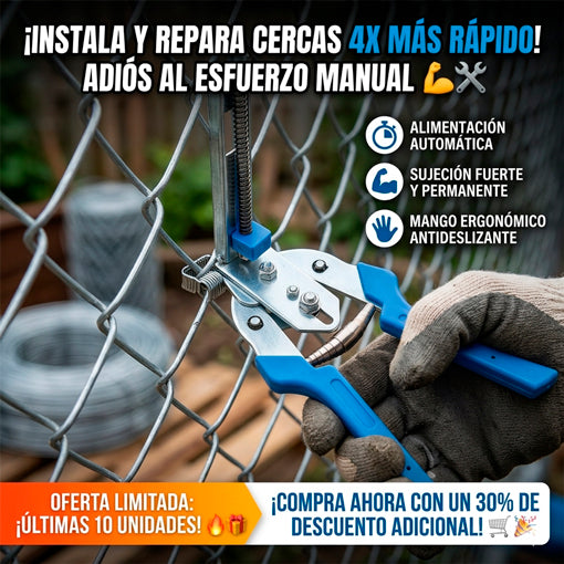 Alicate de Anillado Continuo + 600 grapas