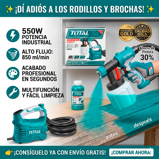 PISTOLA PARA PINTAR CON COMPRESOR TOTAL