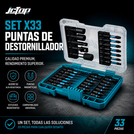 SET X33 PUNTAS DE DESTORNILLADOR MIXTO