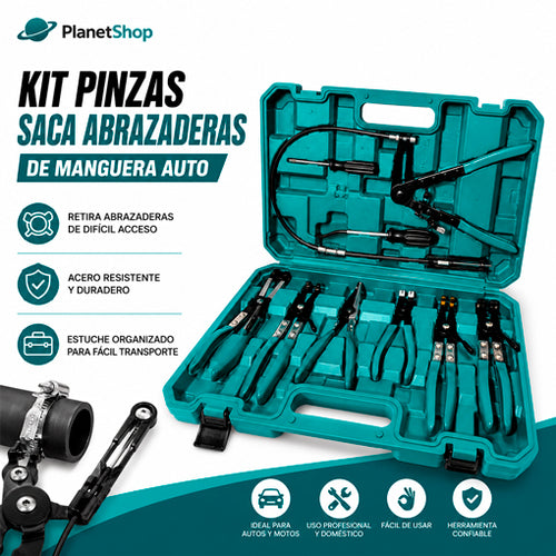 KIT PINZAS SACA ABRAZADERAS PARA VEHICULO