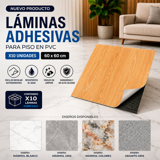 LAMINA ADHESIVA PARA PISO x10 UND