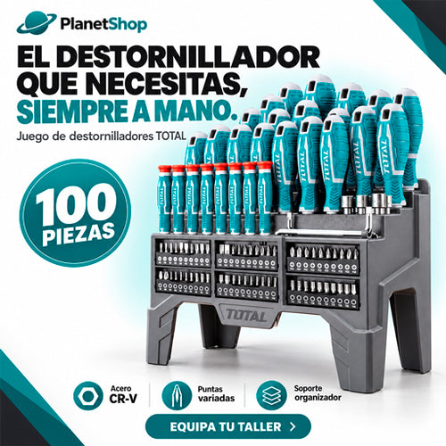 KIT DESTORNILLADORES 100 PCS TOTAL